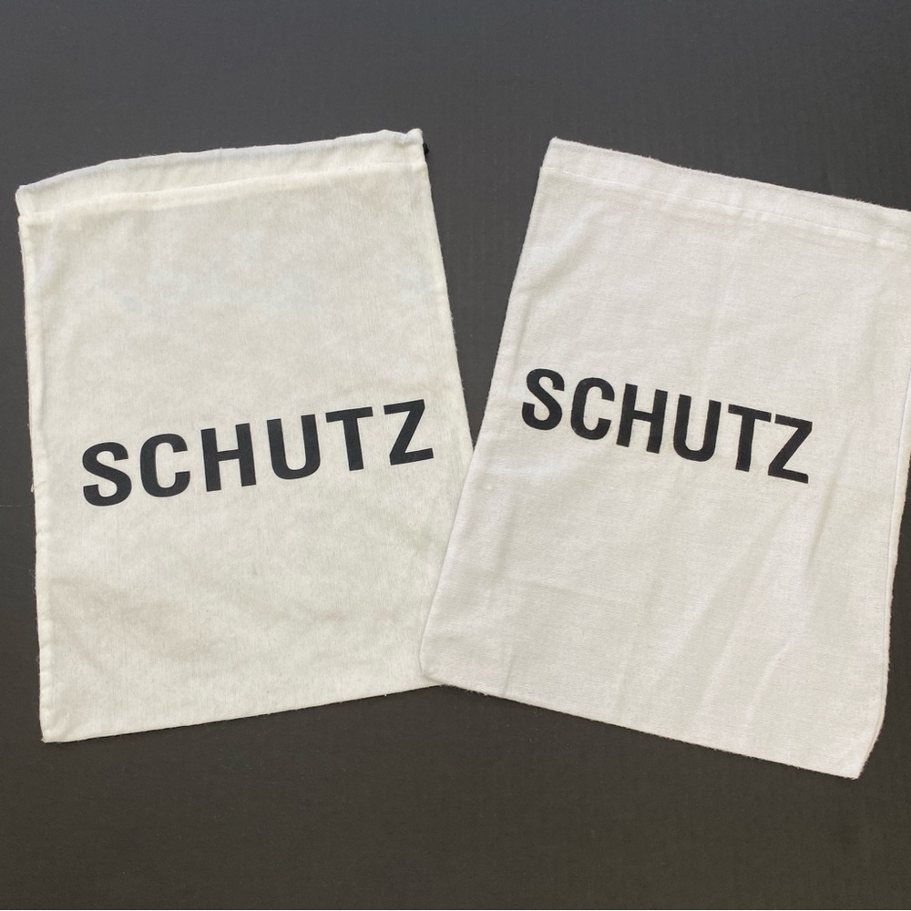 SCHUTZ Women's White Designer  Shoe Dust Bag Bundle